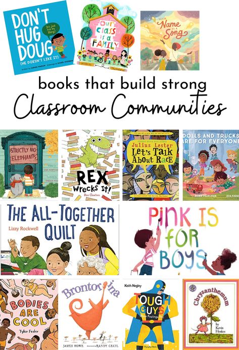 Books That Build Classroom Community - No Time For Flash Cards Classroom Community Preschool, Classroom Community Activities Preschool, September Preschool Activities, Community Kindergarten, Classroom Community Building Activities, Classroom Family, Classroom Community Activities, Class Community, Build Classroom Community