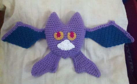 Crochet Fanatic: #169 Crobat Pokemon Amigurumi, Pokemon Crochet, Pokemon Crochet Pattern, Pokemon Diy, Crochet Pokemon, Red Yarn, Chenille Stems, Glue Crafts, Worsted Weight Yarn