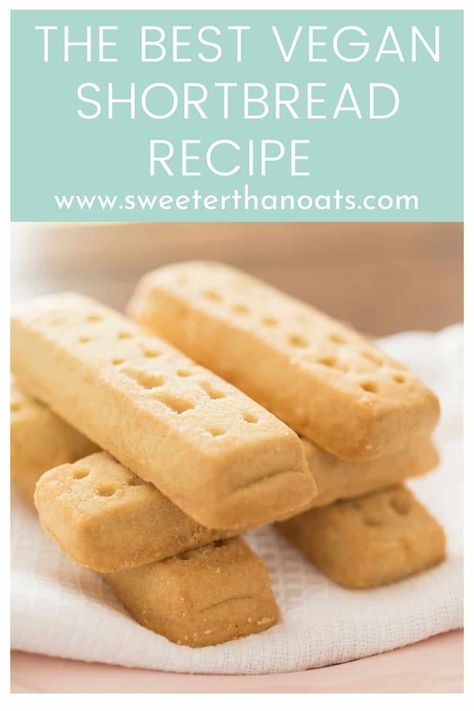 The Best Vegan Shortbread Recipe Traditional Scottish Shortbread, Vegan Shortbread, Scottish Shortbread, Vegan Christmas Cookies, Vegan Holiday Recipes, Vegan Baking Recipes, Shortbread Biscuits, Vegan Christmas Recipes, Vegan Cookies Recipes