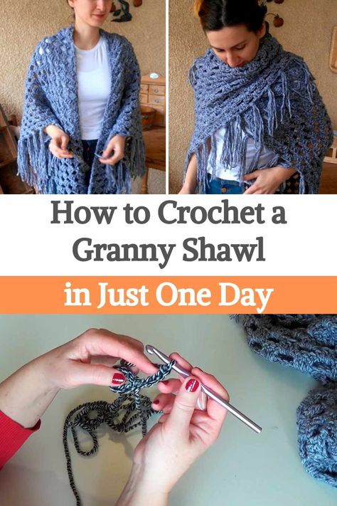 Rectangle Shawl Pattern, Shawl Crochet Pattern Easy, Granny Shawl, Crochet Shawl Tutorial, Rectangle Shawls, Shawlette Pattern, Crochet Prayer Shawls, One Skein Crochet, Crochet Shawl Pattern Free