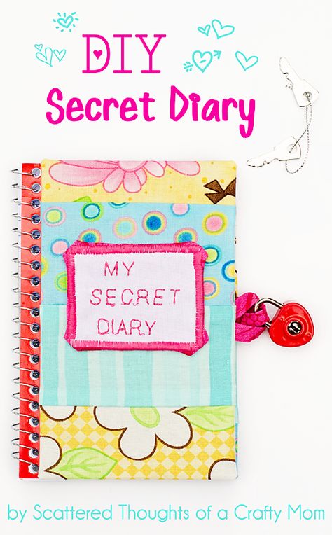 Make your own Secret Diary Diy Lock, Diary Diy, Crafty Mom, Secret Diary, Free Sewing Patterns, Cute Journals, Art Journal Techniques, Diary Ideas, Crafty Moms