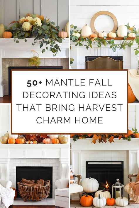 🍂🕯️ As the leaves start to turn and there's a chill in the air, it's time to cozy up your home's focal point - the mantle. Welcome to your ultimate guide for transforming your fireplace Fall Floral Mantle Decor, Mantle Decor Thanksgiving, Mantle Decorating Ideas Fall, Fall Mantles Ideas Farmhouse, Hobby Lobby Fall Mantle Decor, Autumn Mantel Decorating Ideas, Thanksgiving Mantle Decorating Ideas, Thanksgiving Mantel Decorating Ideas, Mantel Fall Decorating Ideas