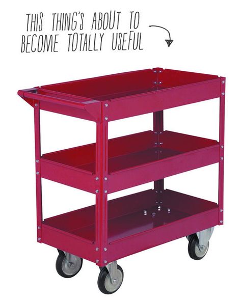 How to: Modify an Inexpensive Tool Cart to Organize All Your Hand Tools Mechanics Tool Cart, Ikea Kitchen Cart, Craft Storage Cart, Tool Carts, Tools Logo, Tools Illustration, Harbor Freight Tools, Tool Cart, Wood Scraps