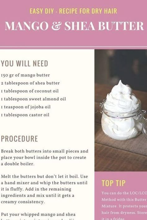 Shea Butter Recipes, Hair Recipes, Săpunuri Handmade, Hair Butter, Homemade Body Butter, Diy Body Butter, Body Butters Recipe, Natural Hair Diy, Hair Care Recipes