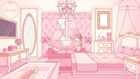 ꒰ა arunyi ໒꒱ on X: "what's your fav? 💕 pink room commissions #vtuberart #pinkart https://t.co/JHl0SDdb2k" / X Header Gif, Bedroom Cartoon, Kawaii Bedroom, Cute Pink Background, Bedroom Drawing, Kawaii Background, Princess Bedroom, Cute Laptop Wallpaper, Sims House Design