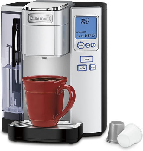 Programmable Brewing & Hot Water Dispenser, Stainless Steel, SS-10P1,Silver....The Cuisinart Premium Single-Serve Brewer offers freedom of choice! Choose 4, 6, 8, 10 or 12-ounce serving sizes, choose the ideal temperature, and enjoy a cup of coffee, tea, soup, or cocoa. K Cup Coffee Maker, Bunn Coffee Maker, Cuisinart Coffee Maker, Cappuccino Maker, Coffee Shot, Pod Coffee Makers, Reusable Coffee Filter, Automatic Espresso Machine, Keurig Coffee