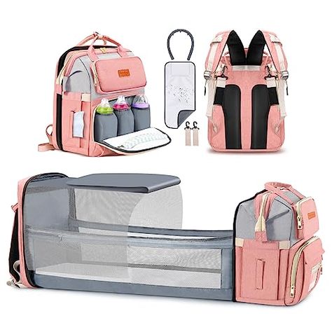 Pink Diaper Bag, Baby Travel Bag, Baby Travel Gear, Dinosaur Backpack, Best Diaper Bag, Waterproof Baby, Baby Travel, Stroller Straps, Changing Station