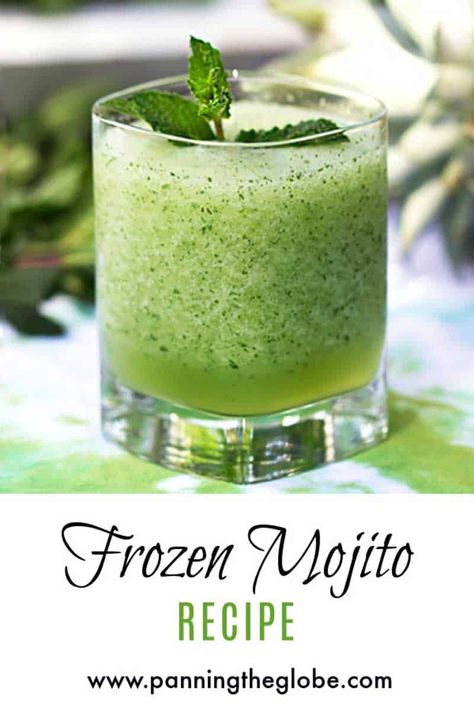 This frozen mojito is the BEST summer cocktail! Make it ahead - it will get extra frosty in the freezer. Scoop into glasses and enjoy. #FrozenCocktail #SummerCocktail #MojitoRecipe Frozen Mojito Recipe, Mojito Recipe Pitcher, Frozen Mojito, Mojito Ingredients, Coconut Mojito, Best Summer Cocktails, Refreshing Summer Cocktails, Mojito Recipe, Frozen Cocktails