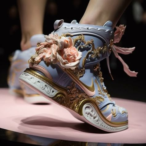 NIKE x BALMAIN - ROCOCÒ Balmain Shoes, Fancy Shoes, Character Outfits, Mode Inspiration, Rococo, Cute Shoes, Shoe Collection, Pretty Outfits, Designer Shoes