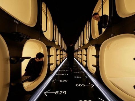 Best 8 Capsule Hotels in Tokyo and Osaka 2021 - Japan Rail Pass Capsule Hotel Japan, Hotels In Tokyo Japan, Futuristic Theme, Hotels In Tokyo, Communal Bath, Pod Hotels, Fun Desk, Unusual Hotels, Hostel Room