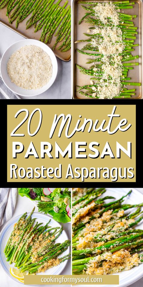 Panko Asparagus, Baked Asparagus With Parmesan Cheese, Asparagus With Cheese, Parmesan Roasted Asparagus, Parmesan Asparagus Baked, Asparagus Side, Asparagus Side Dish, Easy Asparagus, Asparagus Recipes Oven