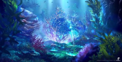 Forest Desktop Wallpaper, Underwater Background, Castle Background, Underwater City, Anime City, Underwater Art, Fantasy Background, Rpg Map, Fantasy Castle