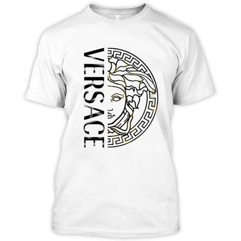 Versace Logo Art, Versace Tshirt, Versace Design, Versace T Shirt, Gucci T Shirt, Versace Logo, Kurti Embroidery Design, Tshirt For Men, Logo Art