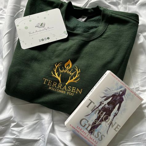 Terresen Embroidered Sweatshirt// Throne of Glass Bookish - Etsy UK Book Sweatshirts, Bookish Clothing, Embroidered Book, Embroidered Jumper, Aelin Galathynius, Book Merch, Bookish Merch, Throne Of Glass Series, Water Waste