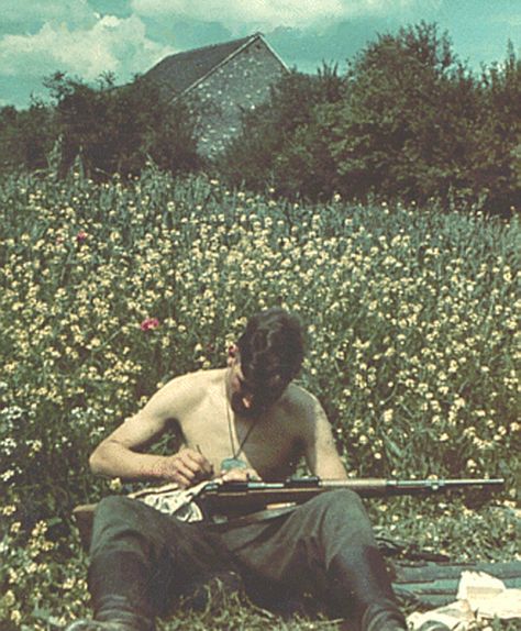 German Soldier, A Man, Soldier, Flowers