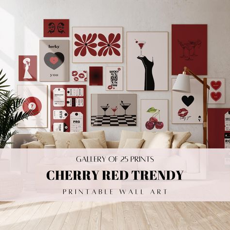 Red wall decor