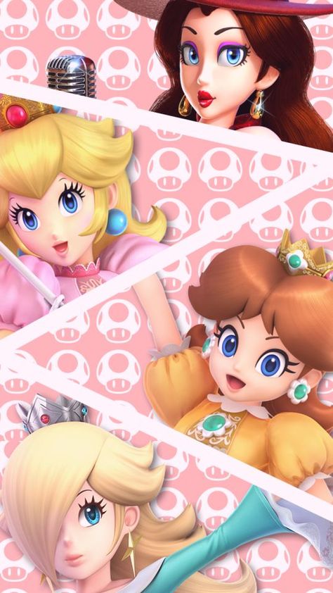 Super Mario Bros Rosalina, Princess Daisy Pfp Aesthetic, Super Mario Princess Wallpaper, All Mario Princesses, Princess Peach Daisy Rosalina Pauline, Mario Princesses Wallpaper, Rosalina From Mario, Mario Wallpaper Aesthetic, Peach Daisy Rosalina Pauline