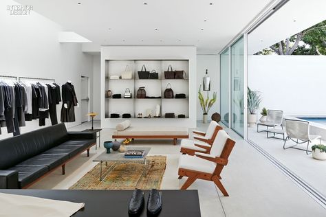 Mary-Kate and Ashley: Tour Their LA Boutique Store Sitting Area, Olsen Twins Style, Pool Lounge, Charlotte Perriand, Ashley Olsen, Interior Design Magazine, Retail Interior, Design Del Prodotto, Mary Kate