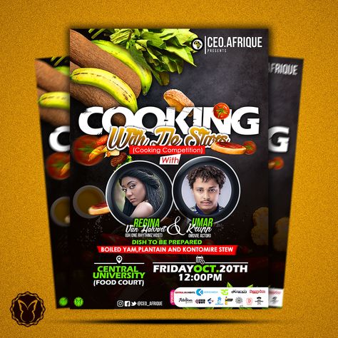 Cooking Competition Flyer, Cooking Competition, Food Contest, Food Court, Flyer Design, Stew, Stars, Design