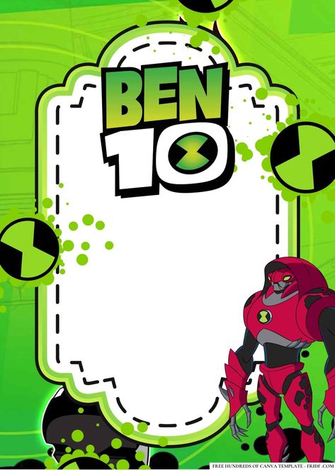 FREE Editable Ben 10 Birthday Invitations Check more at https://www.fridf.com/free-editable-ben-10-birthday-invitations/ Ben 10 Birthday, 10th Birthday Invitation, 10 Birthday, 10th Birthday, Ben 10, Birthday Invitations, Birthday, 10 Things