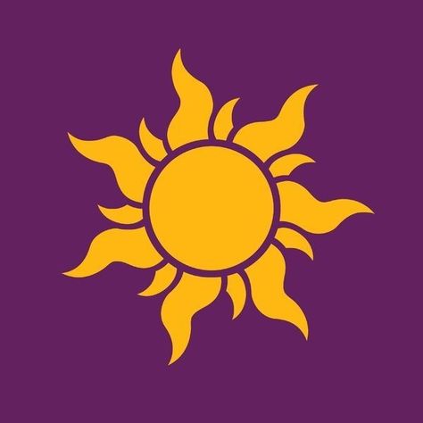 Sun Logo, Dream Symbols, Rapunzel, Tangled, The Sun, Flag, Sun, Yellow, Purple