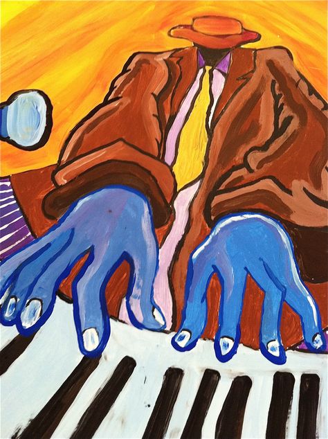 The Piano, Piano, Orange, Blue, Art