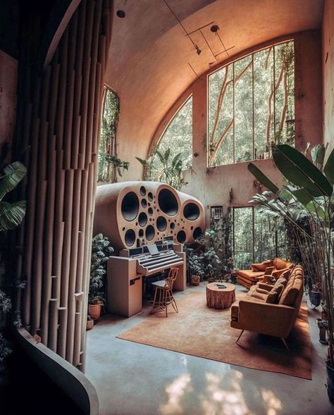 Sound Healing Room Ideas, Music Studio Architecture, Sound Healing Room, Jungle Disco, Studio Music Room, Healing Studio, Hifi Room, Music Studio Design, Music Room Design