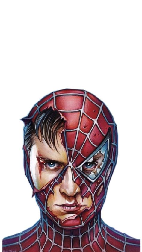 Spider Man Realistic Art, Spiderman Pencil Drawing, Tobey Spiderman, Naruto Drawings Easy, Werewolf Drawing, Marvel Phone Wallpaper, Spiderman Tattoo, Spiderman Poster, Spider Man Trilogy