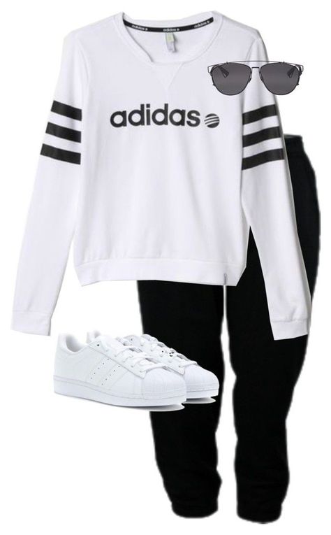 "Untitled #9249" by alexsrogers ❤ liked on Polyvore featuring mode, adidas, adidas Originals et Christian Dior Cute Outfits With Adidas Shoes, Sporty Adidas Sweatshirt, Adidas White Sporty Sweatshirt, Athleisure Adidas Logo Sweatshirt, Adidas Sporty Crew Neck Sweatshirt, Adidas White Sportswear Sweatshirt, Adidas Shoes Outfit, Adidas Outfits, Looks Adidas