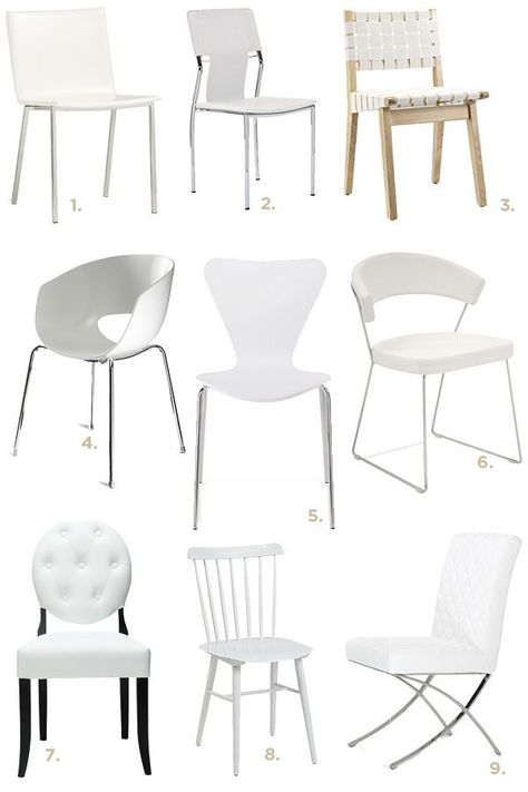 White Dining Room Chairs Decoration — Eatwell101 Modern White Dining Chairs, Store Moodboard, Ice Cafe, Painting Chairs, White Kitchen Chairs, White Dining Chair, Scandinavian Dining Table, White Dining Room Chairs, White Leather Dining Chairs