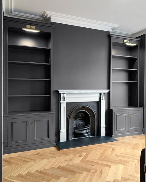 Decoration Ideas Living Room, Alcove Ideas Living Room, Room Cupboard, Alcove Shelves, Alcove Cabinets, Alcove Storage, Alcove Shelving, Victorian House Interiors, Snug Room