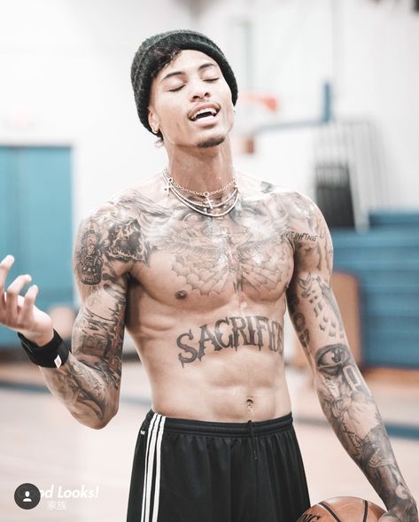 Body Tattoos Men, Leg Sleeve Tattoo Male, Basketball Tattoos, Black Men Tattoos, Kelly Oubre Jr, Kelly Oubre, Tattoo Inspiration Men, Aztec Tattoo, Back Tattoos For Guys