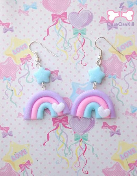 Kei Jewelry, Crea Fimo, Diy Crafts Bookmarks, Clay Keychain, Polymer Clay Flower Jewelry, Diy Earrings Polymer Clay, Handmade Clay Jewelry, Tanah Liat, Clay Diy Projects