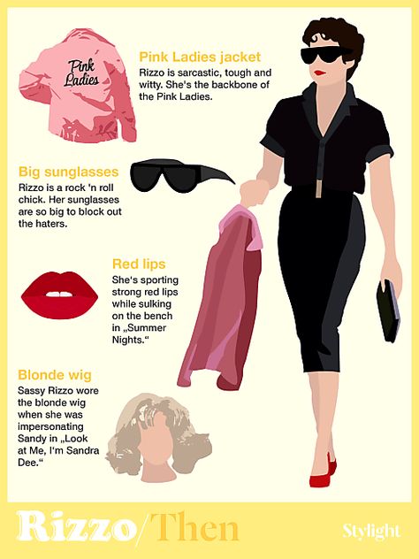 40th anniversary of Grease, reimagining as millennials | Stylight Rizzo Grease, Grease Aesthetic, Pink Lady Costume, Pink Ladies Grease, Grease Outfits, Grease Lightning, Sandy And Danny, Grease Party, Grease 1978