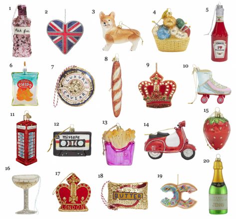 Crown Ornament, Corgi Ornament, Donut Ornament, Knitting Basket, Kitsch Christmas, Pink Gin, Knit Basket, House Farm, London Christmas