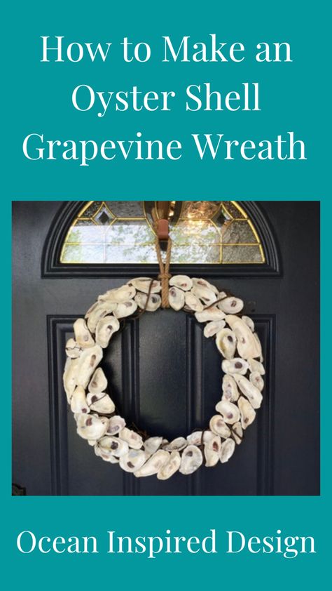 How To Make An Oyster Shell Wreath, Oyster Shell Wreaths, Oyster Shell Wreath Diy, Oyster Wreath Diy, Oysters Crafts, Oyster Ideas, Diy Oyster Shell, Oyster Wreath, Oyster Shell Wreath