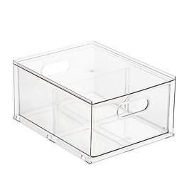 The Home Edit All-Purpose Bin | The Container Store Clear Drawers, Recessed Storage, Acrylic Drawer, Crochet Gnomes, Craft Storage Solutions, Bedroom Closets, Organizing Clothes, Clutter Free Kitchen, Organizing Products