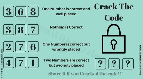 Crack the Code Puzzle with Solution-Fun With Puzzles Reto Mental, Riddle Puzzles, Brain Teasers With Answers, Team Morale, Code Secret, Brain Teasers For Kids, Escape Room Puzzles, Hard Puzzles, Spy Party