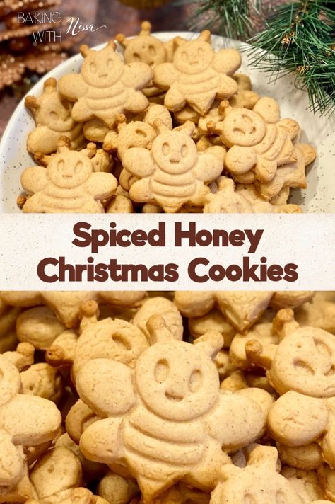 Honey Cookies Recipe, Spiced Honey, Cookie Recipe Video, Honey Cookies, Christmas Biscuits, Baking With Honey, Best Christmas Cookies, Thanksgiving Dishes, Spice Cookies