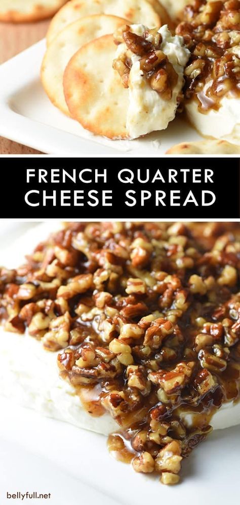 French Quarter Pecan Cheese Spread, French Quarter Cheese Spread, Jezebel Sauce, Cold Appetizer, French Appetizers, Cheese Appetizer, Festive Appetizers, Sugared Pecans, Grade 9