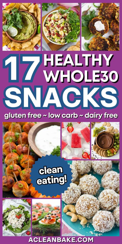 These 17 wholesome Whole30 snacks will keep you on track to finish out your month right! There is something for everyone on this list. Even if you’re not following Whole30 but want to eat clean, these low carb clean eating snacks are still for you. All of these whole30 snacks are gluten free, dairy free and low carb/keto. Snacks For Whole 30, Whole30 Foods List, Whole 30 Mexican Sides, Whole30 Grocery List, Best Whole 30 Snacks, Whole 30 Eating Out, Whole Foods List Clean Eating, Whole 30 Fruit List, Whole 30 Protein Snacks