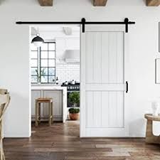 Amazon.com: Barn Doors for Homes Barn Door Pantry, Barn Door In House, Barn Door Installation, Double Sliding Barn Doors, Bedroom Dressing Room, Door Dividers, White Barn Door, Rolling Barn Door, Bedroom Dressing