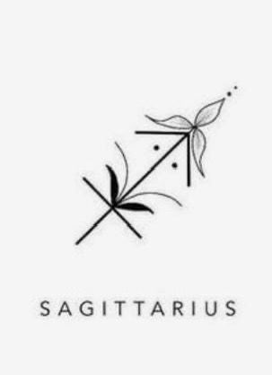 Finger Tattoos Sagittarius, Sagittarius Finger Tattoo, Zodiac Sign Tattoos Sagittarius, Sagittarius Flower Tattoo, Sagittarius Tattoo Minimalist, Hip Tats, Sagittarius Flower, Sagittarius Tattoo Designs, Partner Tattoos