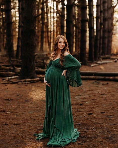 Capture the anticipation and love in every frame with a Chicaboo "Aspen" maternity dress. ❤️ Images by @cottonwood_photography Shop the look: https://shopchicaboo.com/collections/spring-presale #chicaboo #BohemianStyle #MaternityDresses #MaternityPhotoshoots #bohomaternity #ComfortAndStyle #ElegantMaternity #ExpectantMothers #RadiantGlow #CuratedSelection #FlatteringFit #NaturalBeauty #PregnancyFashion #LaceAccents #EmbroideredDetails #FlowingSilhouettes #WhimsicalFashion #FreeSpiritedSt... Maternity Photoshoot In Woods, Sage Green Maternity Dress Photoshoot, Maternity Shoot Dress Ideas, Forest Maternity Photos, Maternity Woods Photoshoot, Dark Maternity Shoot, Green Maternity Dress Photoshoot, Woods Maternity Shoot, November Maternity Photoshoot