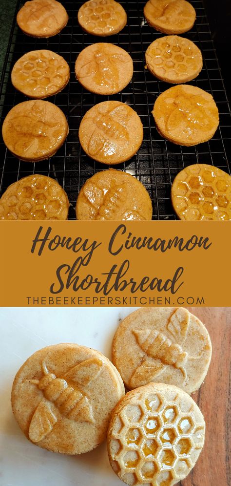 Honey Cinnamon Dessert, Honey Cinnamon Shortbread Cookies, Hot Honey Cookies, Honey Butter Cookies Recipe, Honey Cinnamon Cookies, Honey Cookie Recipes, Honey Ginger Cookies, Glazed Shortbread Cookies, Honey Sugar Cookies