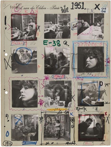 Ed Van Der Elsken, Kunst Collages, Contact Sheet, Buch Design, Photo Journal, Foto Art, Rembrandt, Photography Inspo, Art Direction