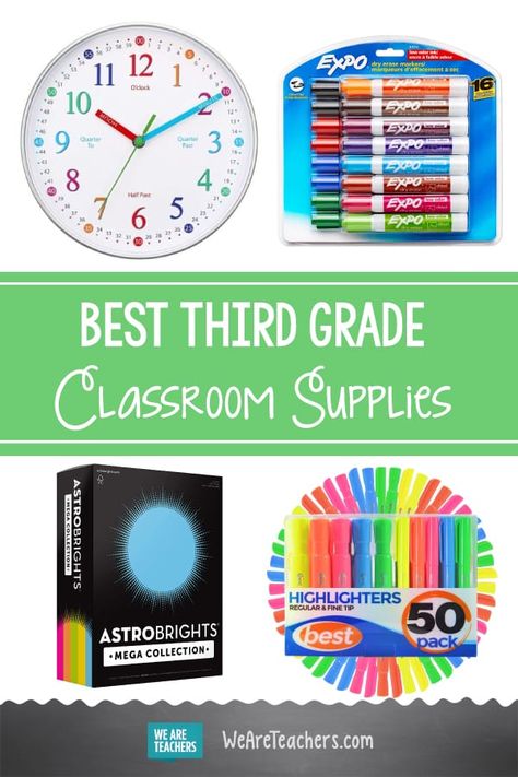 The Ultimate Checklist For Setting Up Your 3rd Grade Classroom. Get your third graders engaged and participating when you set up your room with our ultimate list of 40+ 3rd grade classroom supplies. #classroomideas #classroomsetup #teachingresources #thirdgrade #teaching #teacher #teachersupplies #classroomsupplies #backtoschool 3rd Grade Teacher Tips, Teaching 3rd Grade Classroom, 3rd Grade Must Haves, 3rd Grade Classroom Management, 3rd Grade Classroom Setup Ideas, 3rd Grade Math Classroom, Third Grade Classroom Decorating Ideas, Third Grade Classroom Setup, 3rd Grade Classroom Setup