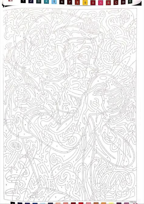 Disney Mystery Coloring Book Pages, Color By Number For Adults Disney, Disney Adult Coloring Books, Disney Colouring Pages, Disney Coloring Sheets, Adult Color By Number, Disney Paintings, Abstract Coloring Pages, Halloween Coloring Book