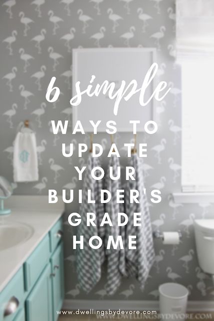 How To Upgrade A New Build, Bathroom Builder Grade Update, Decorate Builder Grade Home, Builder Grade Home Makeover, Upgrades To Builder Grade Home, Builders Grade Update, New Home Upgrades, Builder Bathroom Upgrade, Customizing Builder Grade Home