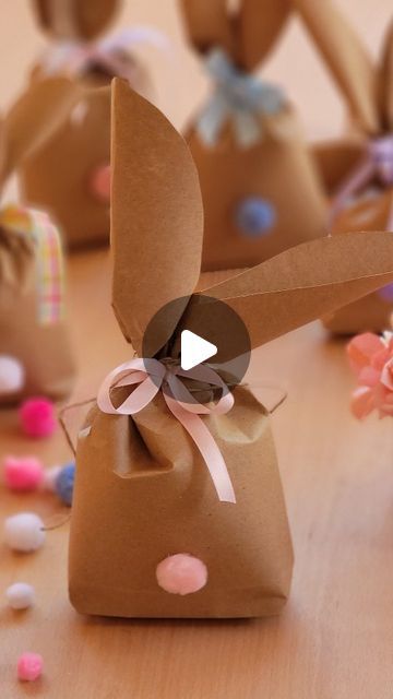 Created by Andi on Instagram: "Easter Bunny paper bag DIY   #craft #diy #created #createdbyandi #tutorial #create #handmade #gift #giftideas #ideas #easter #eastercrafts #bunny #art #easy #paper #creative #instagram #craft #creativity #papercrafts #easycrafts #Easter #card #giftwrapping #giftdecor #wrapping #DIY #reels #instareels" Diy Bag, Easter Crafts, Easter Bunny, Easy Crafts, Paper Bag, Easter, Gift Wrapping, Paper Crafts, Gifts